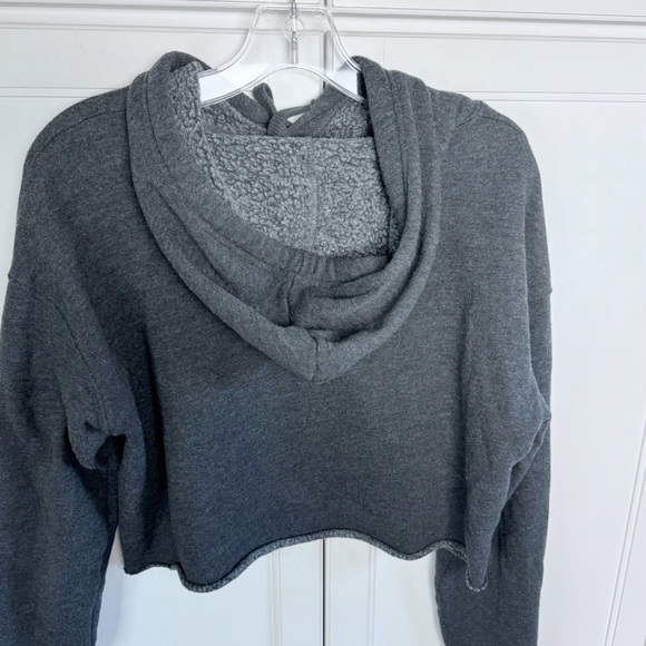 Code Word ATX Grey Soft Crop Hoodie Size Small CROP FLEECE HOODIE - Picture 8 of 11